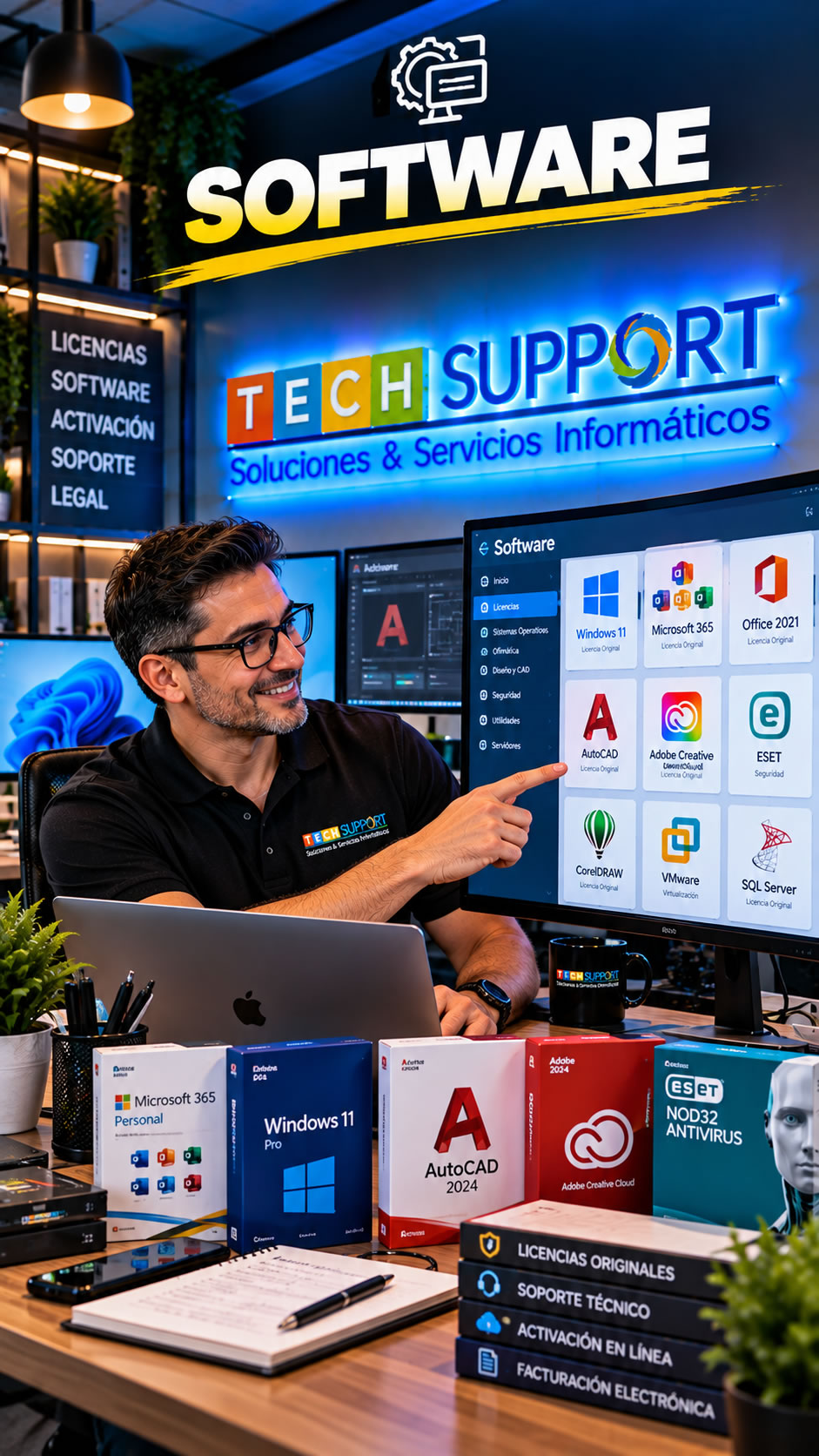 Licencias originales de Windows, Office y antivirus en Pereira