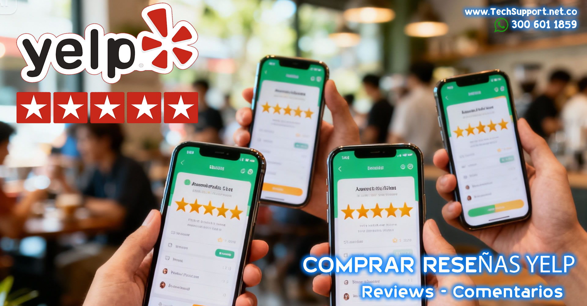 Comprar Reseñas Yelp - Reviews - Comentarios